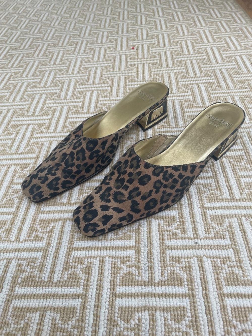 Animal print mules